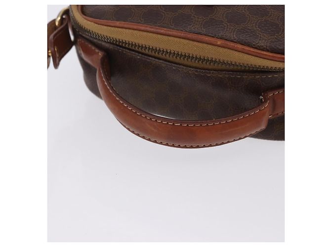Céline Borsa a mano CELINE Macadam Canvas PVC Leather 2way Brown Gold Auth 196958 Marrone D'oro - vista 7