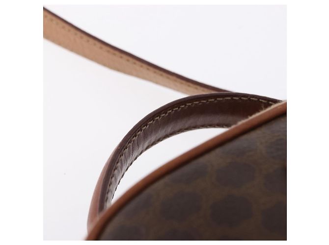 Céline Borsa a mano CELINE Macadam Canvas PVC Leather 2way Brown Gold Auth 196958 Marrone D'oro - vista 8