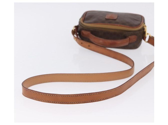 Céline Borsa a mano CELINE Macadam Canvas PVC Leather 2way Brown Gold Auth 196958 Marrone D'oro - vista 9