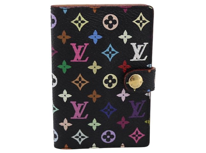 LOUIS VUITTON Multicolor Agenda mini Day Planner Cover Black M95652 Auth bs37004M Nero - vista 13