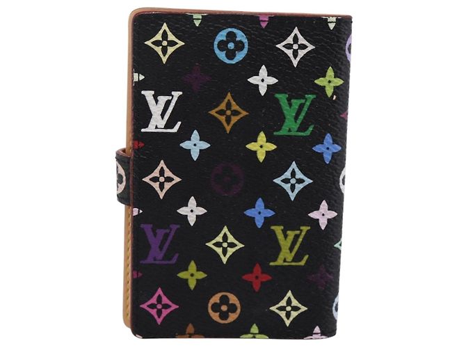 LOUIS VUITTON Multicolor Agenda mini Day Planner Cover Black M95652 Auth bs37004M Nero - vista 2
