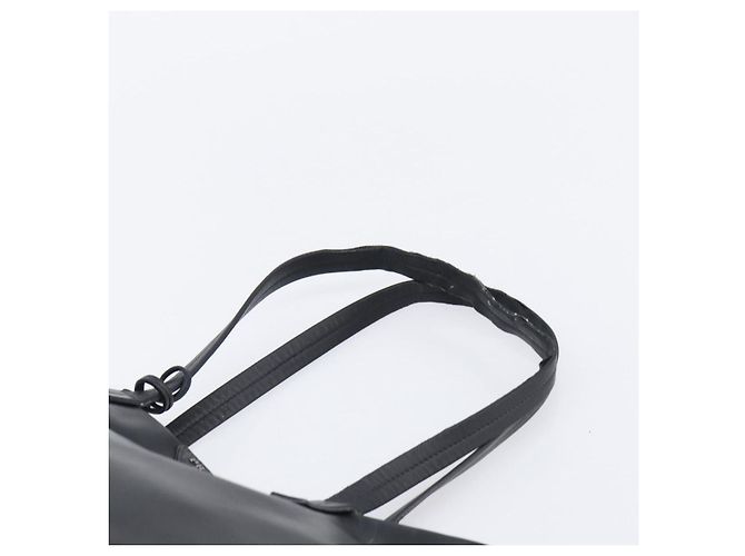 Borsa Tote PRADA in pelle nera argento Auth 199907 Nero - vista 14