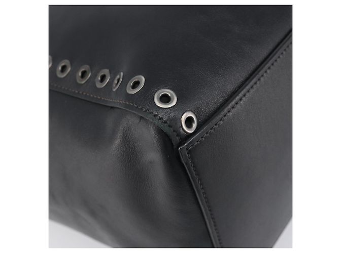 Borsa Tote PRADA in pelle nera argento Auth 199907 Nero - vista 16