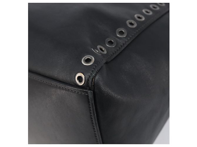 Borsa Tote PRADA in pelle nera argento Auth 199907 Nero - vista 17