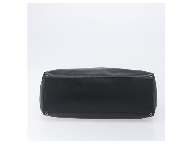 Borsa Tote PRADA in pelle nera argento Auth 199907 Nero - vista 5