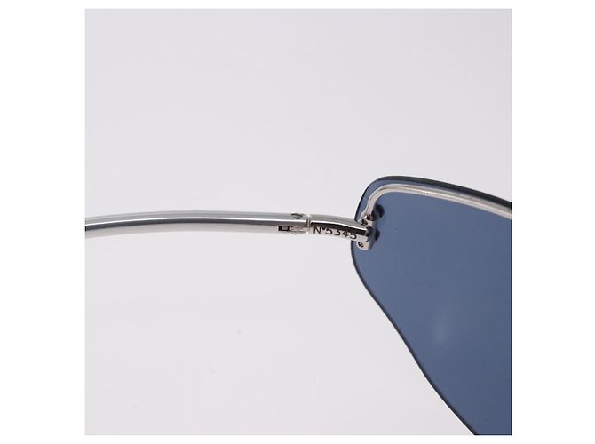 Gafas de sol LOUIS VUITTON LV Cup 2000 Metal Blue Silver LV Auth BA15455V Plata Azul - vista 10