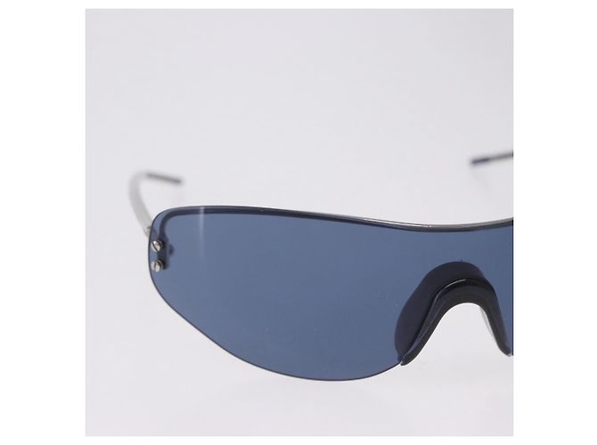Gafas de sol LOUIS VUITTON LV Cup 2000 Metal Blue Silver LV Auth BA15455V Plata Azul - vista 3