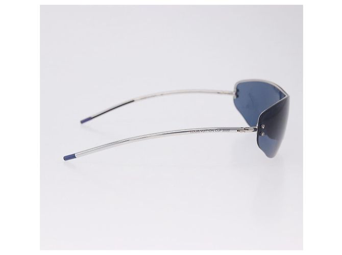 Gafas de sol LOUIS VUITTON LV Cup 2000 Metal Blue Silver LV Auth BA15455V Plata Azul - vista 5