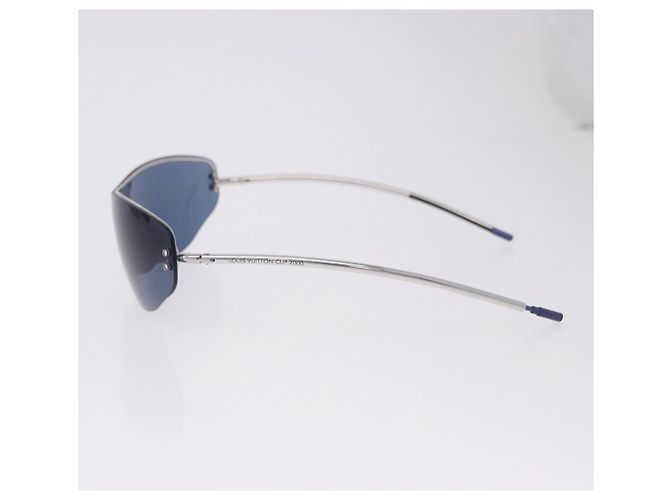 Gafas de sol LOUIS VUITTON LV Cup 2000 Metal Blue Silver LV Auth BA15455V Plata Azul - vista 7