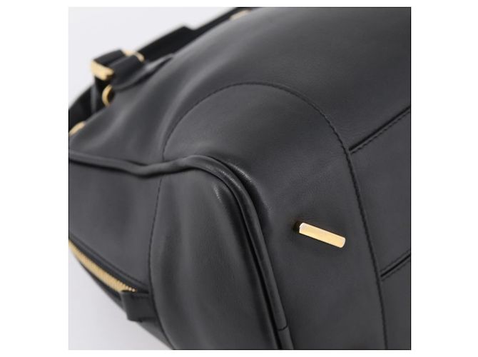 LOEWE Amazona 75 Handtasche Leder 2way Schwarz Gold Auth 202305V Golden - Ansicht 16