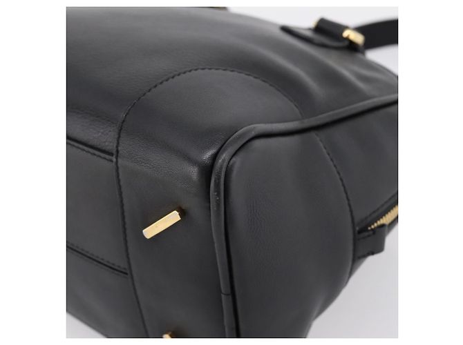 LOEWE Amazona 75 Handtasche Leder 2way Schwarz Gold Auth 202305V Golden - Ansicht 17