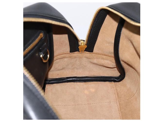 LOEWE Amazona 75 Handtasche Leder 2way Schwarz Gold Auth 202305V Golden - Ansicht 21
