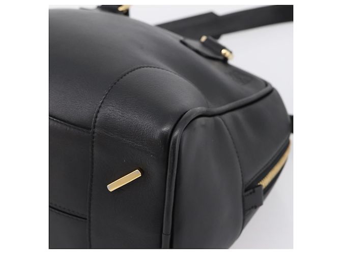 LOEWE Amazona 75 Handtasche Leder 2way Schwarz Gold Auth 202305V Golden - Ansicht 9