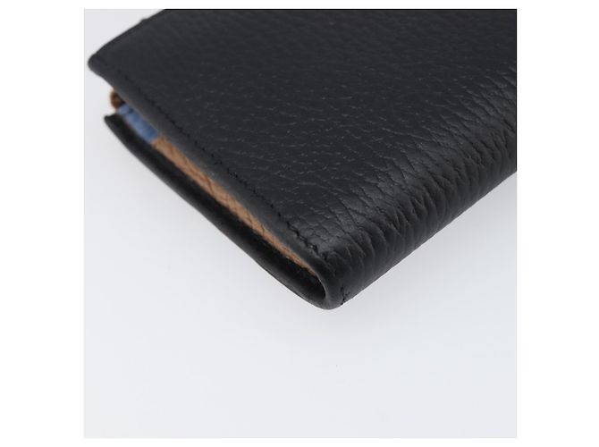 Portafoglio lungo GUCCI in pelle nero e oro 368232 Auth 199849A D'oro - vista 14