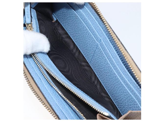 Portafoglio lungo GUCCI in pelle nero e oro 368232 Auth 199849A D'oro - vista 21