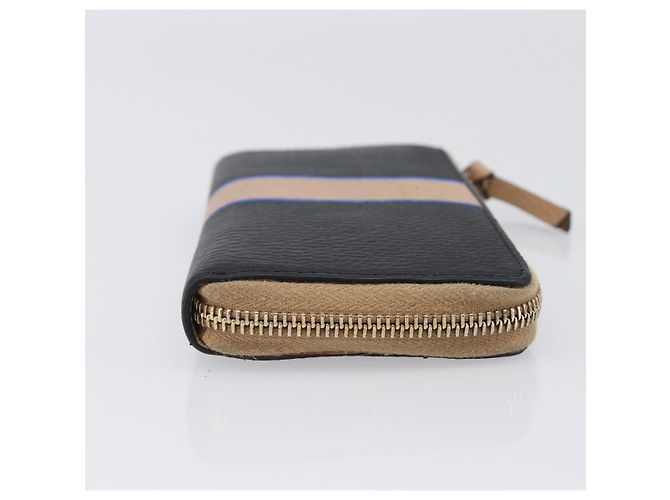 Portafoglio lungo GUCCI in pelle nero e oro 368232 Auth 199849A D'oro - vista 3