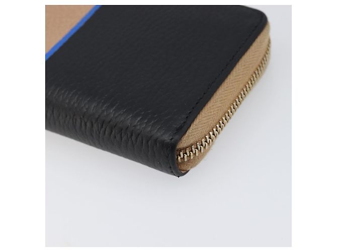 Portafoglio lungo GUCCI in pelle nero e oro 368232 Auth 199849A D'oro - vista 7