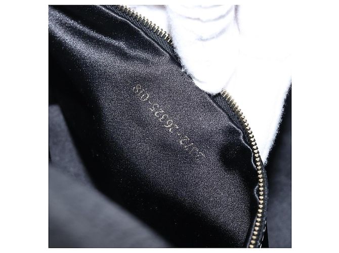 Borsa a tracolla FENDI Mamma Baguette in pelle nera e oro Auth yk20713M - vista 11