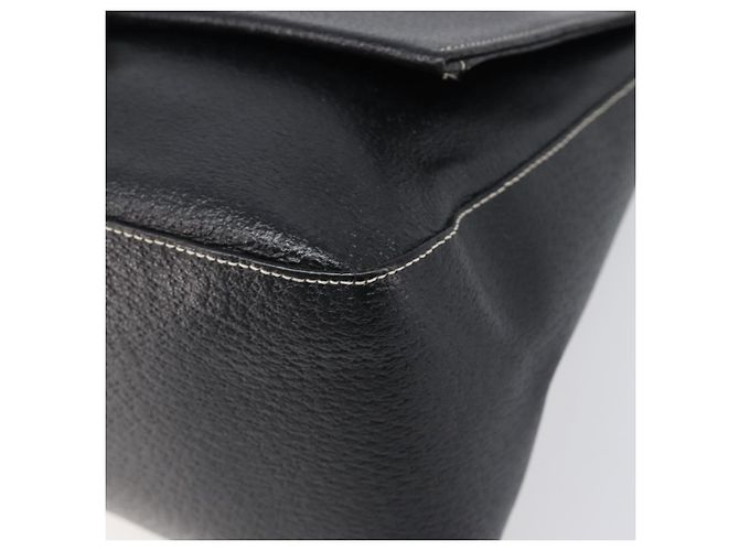 Borsa a tracolla FENDI Mamma Baguette in pelle nera e oro Auth yk20713M - vista 15