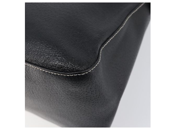 Borsa a tracolla FENDI Mamma Baguette in pelle nera e oro Auth yk20713M - vista 17