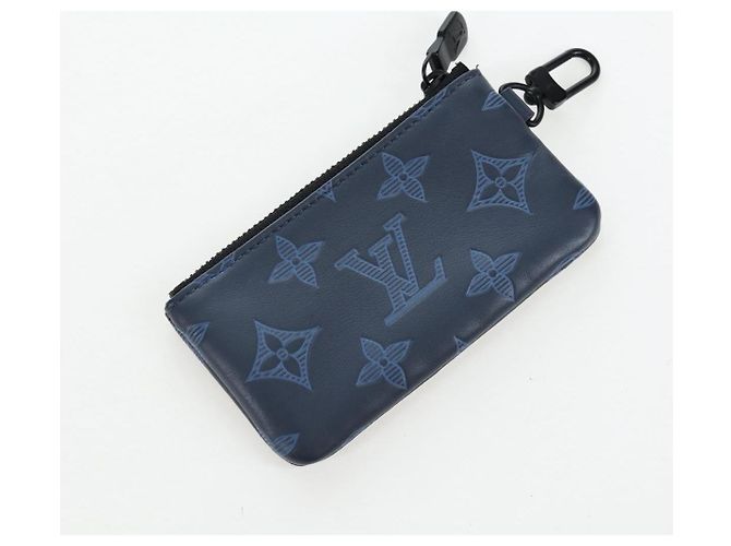 Borsa LOUIS VUITTON Monogram Shadow Danube PM Nera M43681 LV Auth 197487V Blu navy - vista 24