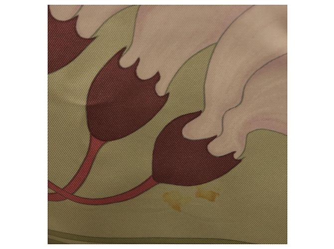 Hermès Foulard HERMES in seta verde Auth 202418 - vista 11