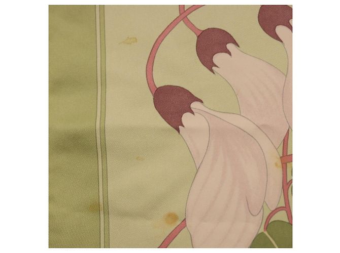 Hermès Foulard HERMES in seta verde Auth 202418 - vista 12