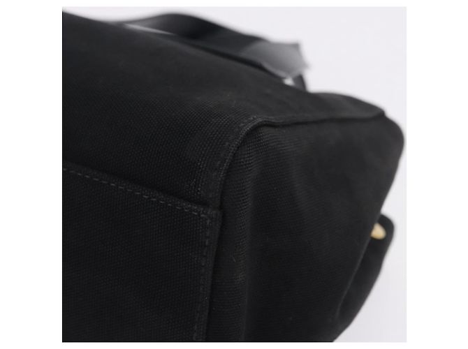 Borsa a mano Miu Miu Canvas Black Gold Tone Auth 202181A Nero - vista 14