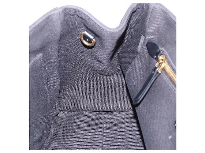 Borsa a mano Miu Miu Canvas Black Gold Tone Auth 202181A Nero - vista 19