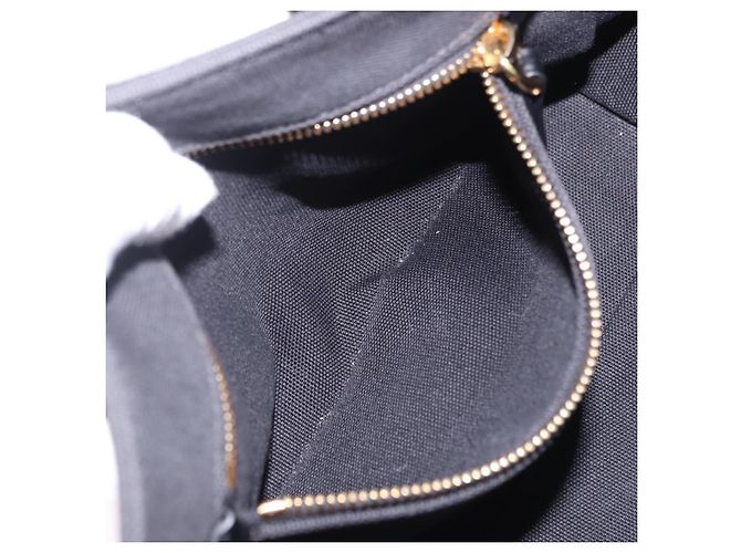 Borsa a mano Miu Miu Canvas Black Gold Tone Auth 202181A Nero - vista 21