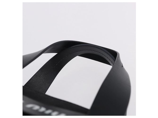 Borsa a mano Miu Miu Canvas Black Gold Tone Auth 202181A Nero - vista 8