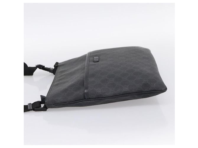 Borsa a tracolla GUCCI GG Supreme PVC Nero Argento 162904 Auth 202229A - vista 3