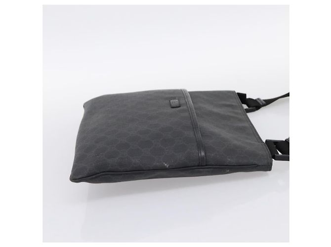 Borsa a tracolla GUCCI GG Supreme PVC Nero Argento 162904 Auth 202229A - vista 4