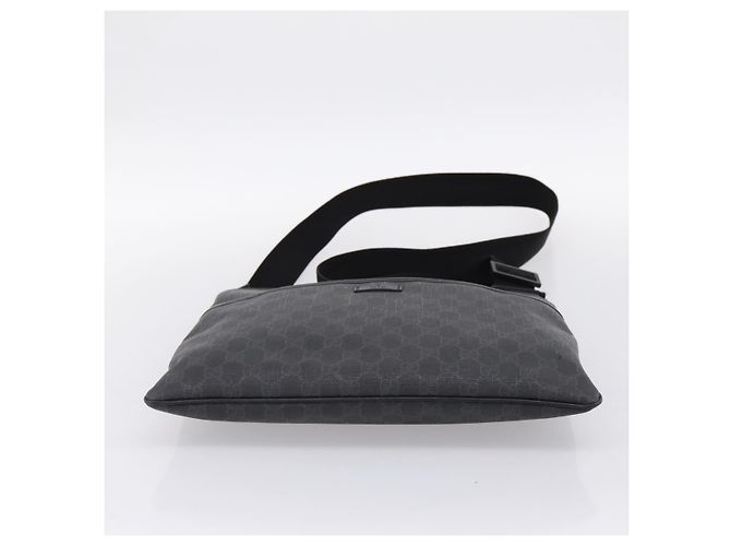 Borsa a tracolla GUCCI GG Supreme PVC Nero Argento 162904 Auth 202229A - vista 5