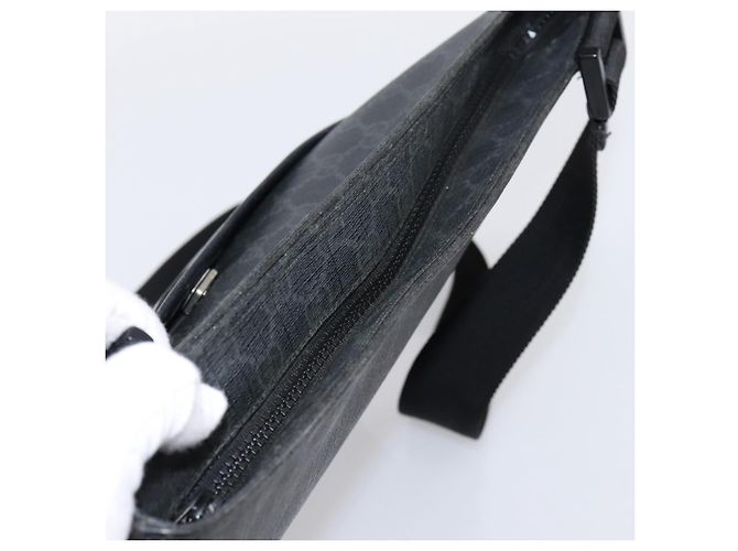 Borsa a tracolla GUCCI GG Supreme PVC Nero Argento 162904 Auth 202229A - vista 6