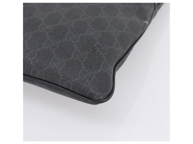 Borsa a tracolla GUCCI GG Supreme PVC Nero Argento 162904 Auth 202229A - vista 8