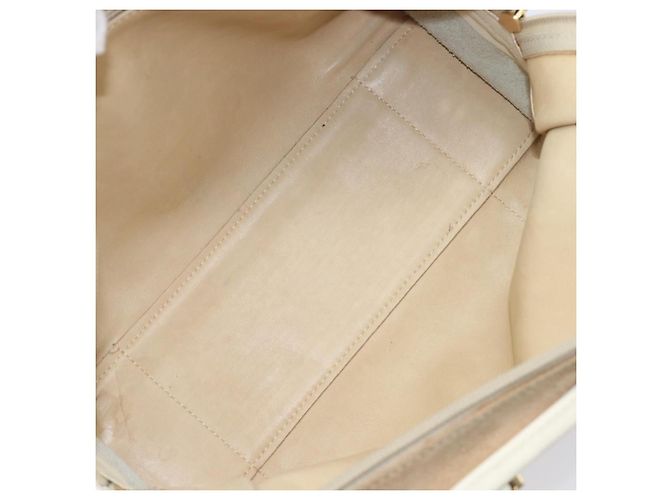 Borsa a mano LOEWE Amazonas in camoscio beige tono oro Auth 199514A - vista 11