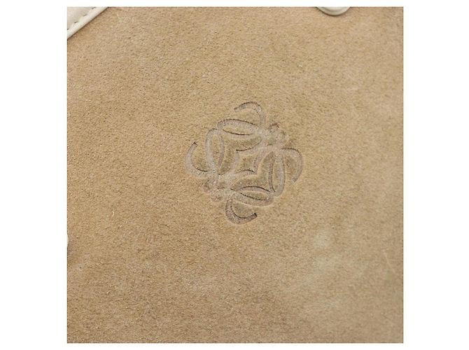 Borsa a mano LOEWE Amazonas in camoscio beige tono oro Auth 199514A - vista 17