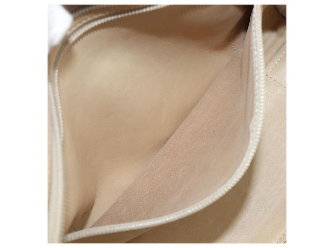 Borsa a mano LOEWE Amazonas in camoscio beige tono oro Auth 199514A - vista 23
