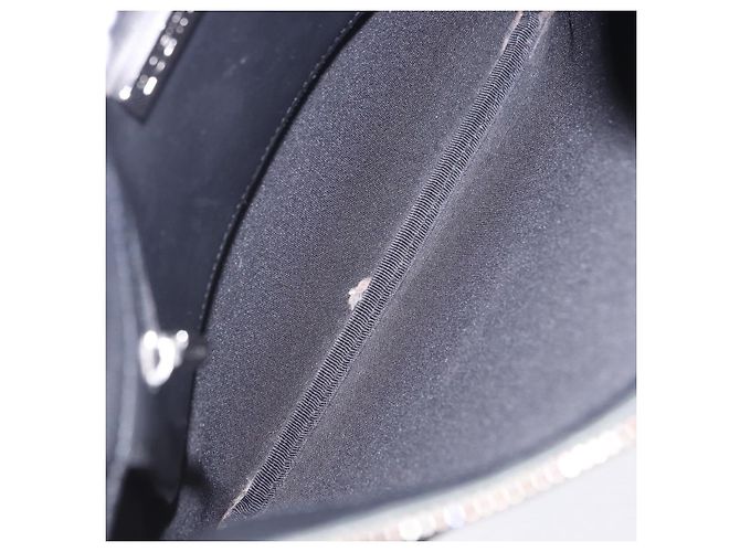 Sac à épaule LOEWE Anagram en cuir noir argent Auth ka5962 Argenté - vue 10