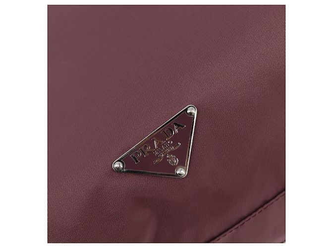 Borsa Tote PRADA Nylon Rossa Argento Auth hk4020 Rosso - vista 17