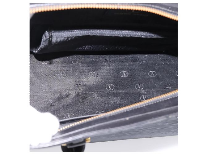 Borsa VALENTINO in pelle nera e oro autentica bs36997 Nero D'oro - vista 12