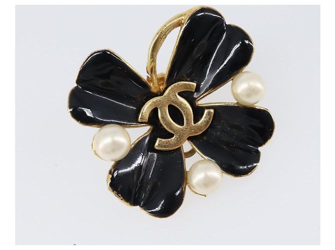 Orecchini CHANEL metallo Gold Tone CC Auth 199960V - vista 6
