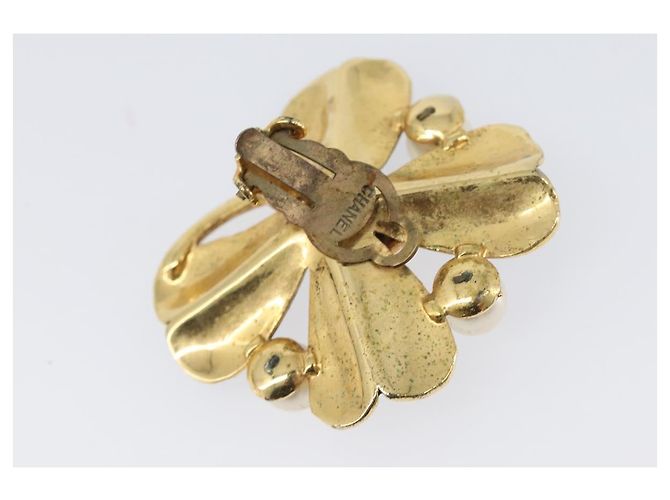 Orecchini CHANEL metallo Gold Tone CC Auth 199960V - vista 7