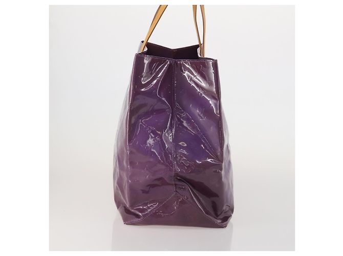 Saco Tote LOUIS VUITTON Monogram Vernis Reade GM Purple M91085 LV Auth BA14860 Roxo - vista 3