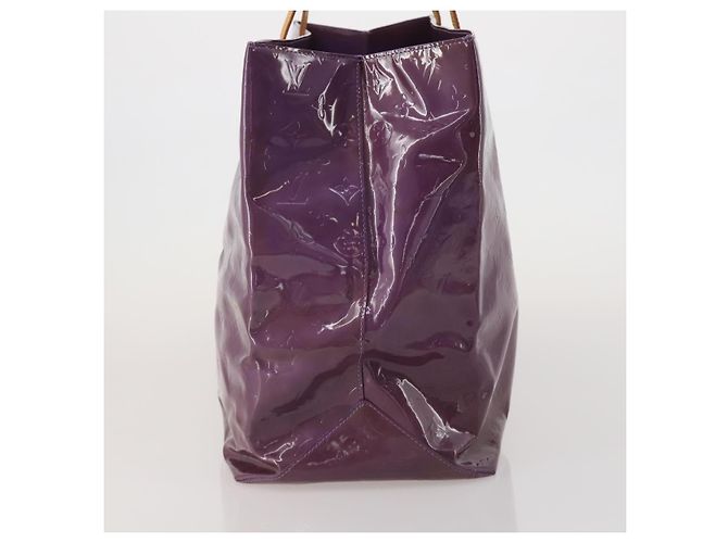 Saco Tote LOUIS VUITTON Monogram Vernis Reade GM Purple M91085 LV Auth BA14860 Roxo - vista 4