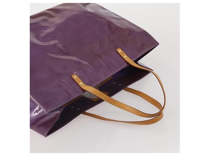 Saco Tote LOUIS VUITTON Monogram Vernis Reade GM Purple M91085 LV Auth BA14860 Roxo - vista 6
