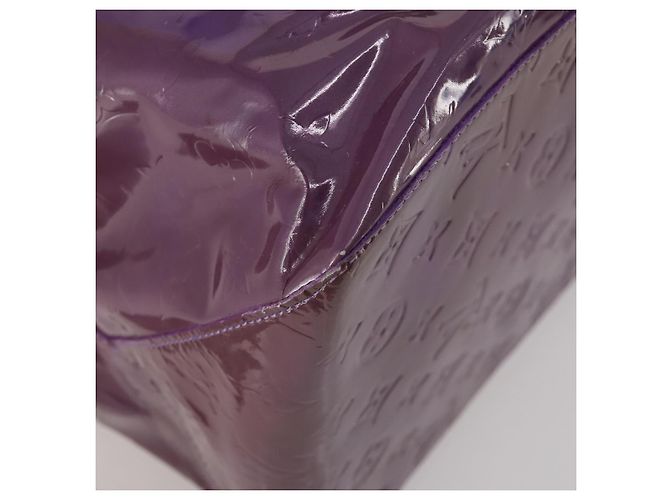 Saco Tote LOUIS VUITTON Monogram Vernis Reade GM Purple M91085 LV Auth BA14860 Roxo - vista 8