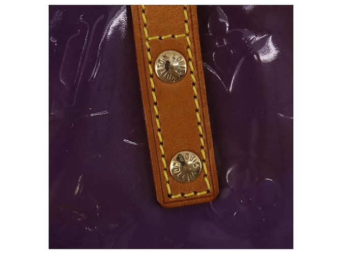 Saco Tote LOUIS VUITTON Monogram Vernis Reade GM Purple M91085 LV Auth BA14860 Roxo - vista 9