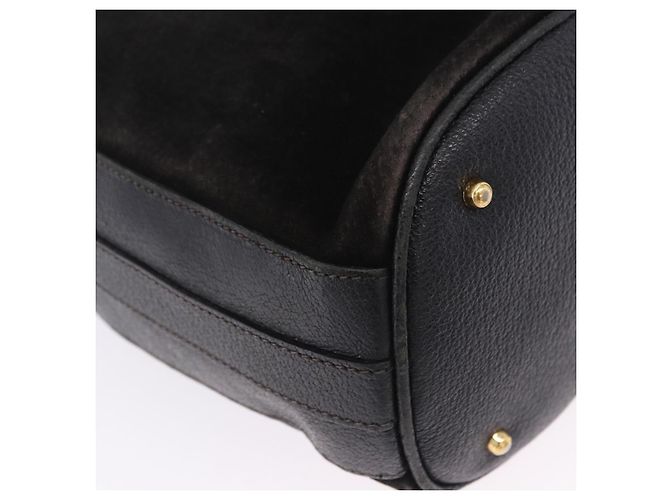 Borsa a spalla GUCCI Bamboo Camoscio 2way Nero Oro 001 2865 1657 Auth hk4037 D'oro - vista 16